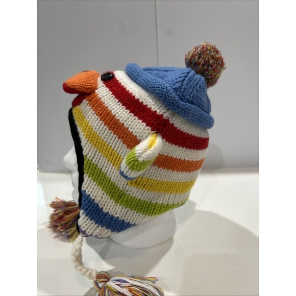 Kyber Outwear Rainbow Sock Monkey Knit Tassel Colorful Hat Fleece Lined - Picture 4 of 8